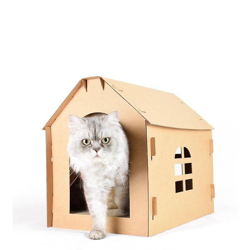 Foldable Corrugated Cat Scratcher Lounge - Perfect For Large Cats!