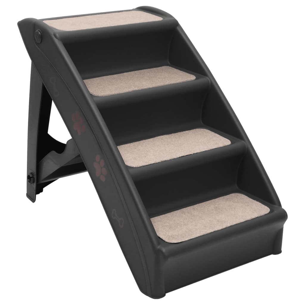 vidaXL Dog Stairs Foldable Dog Ramp Pet Stairs for High Bed Couch Car