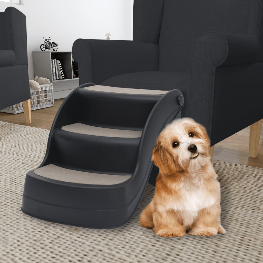 vidaXL Dog Stairs Foldable Dog Ramp Pet Stairs for High Bed Couch Car