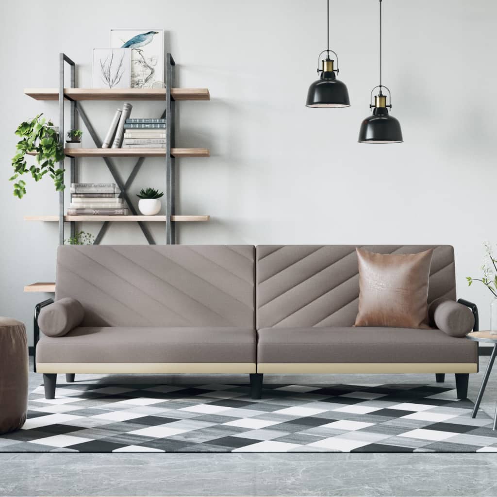 vidaXL Sleeper Sofa with Armrests Sofa Couch Recliner Chair Loveseat Fabric