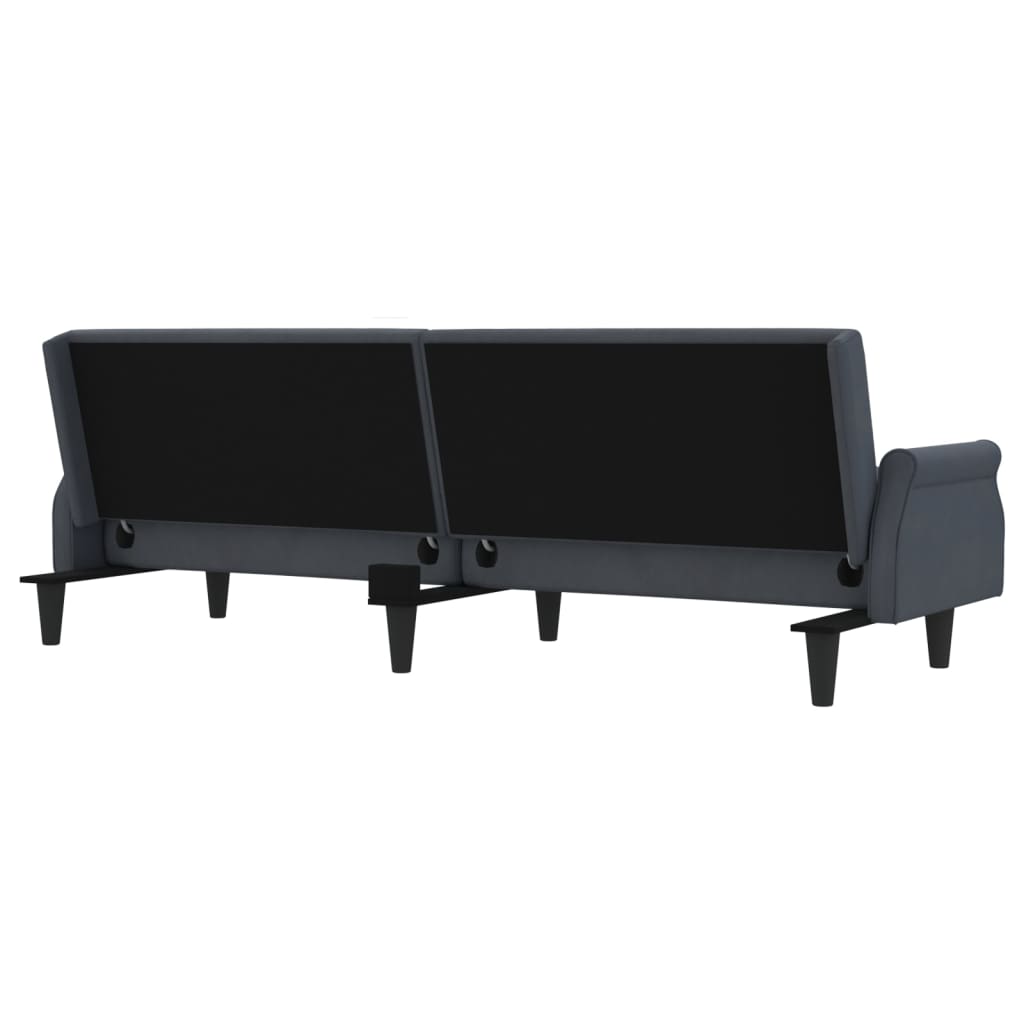vidaXL Sleeper Sofa with Armrests Velvet Couch Sofa Bed Recliner Loveseat