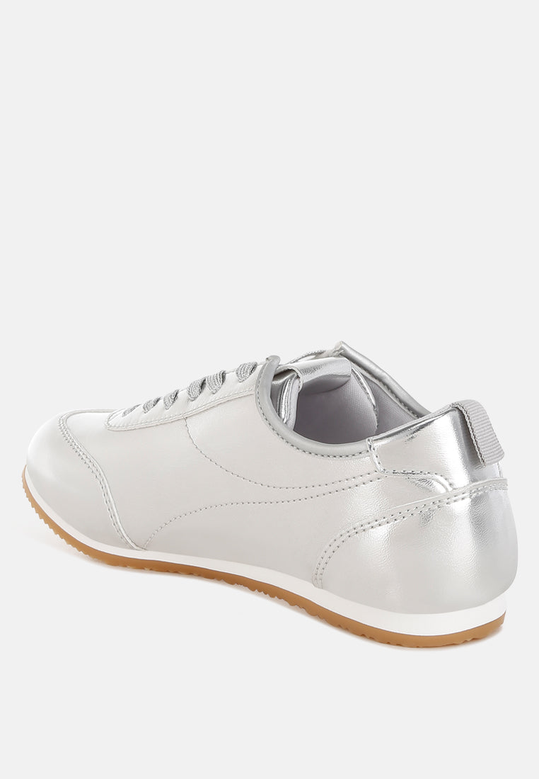 Astylos Metallic Faux Leather Sneakers