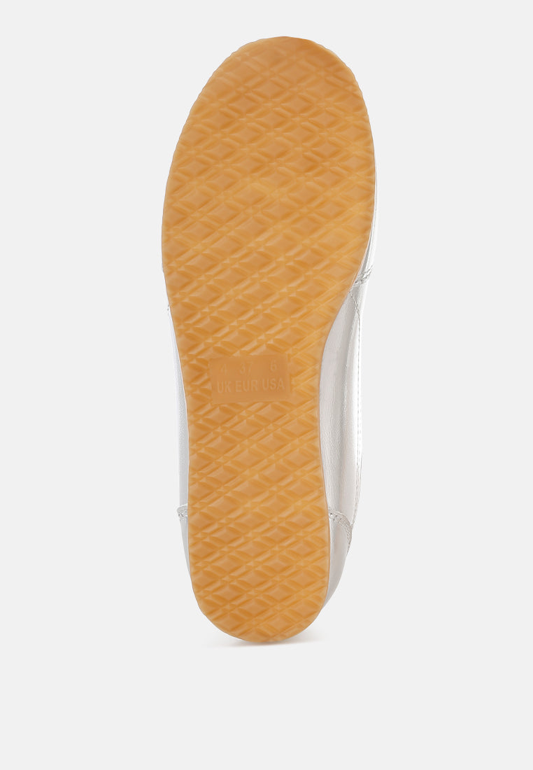 Astylos Metallic Faux Leather Sneakers