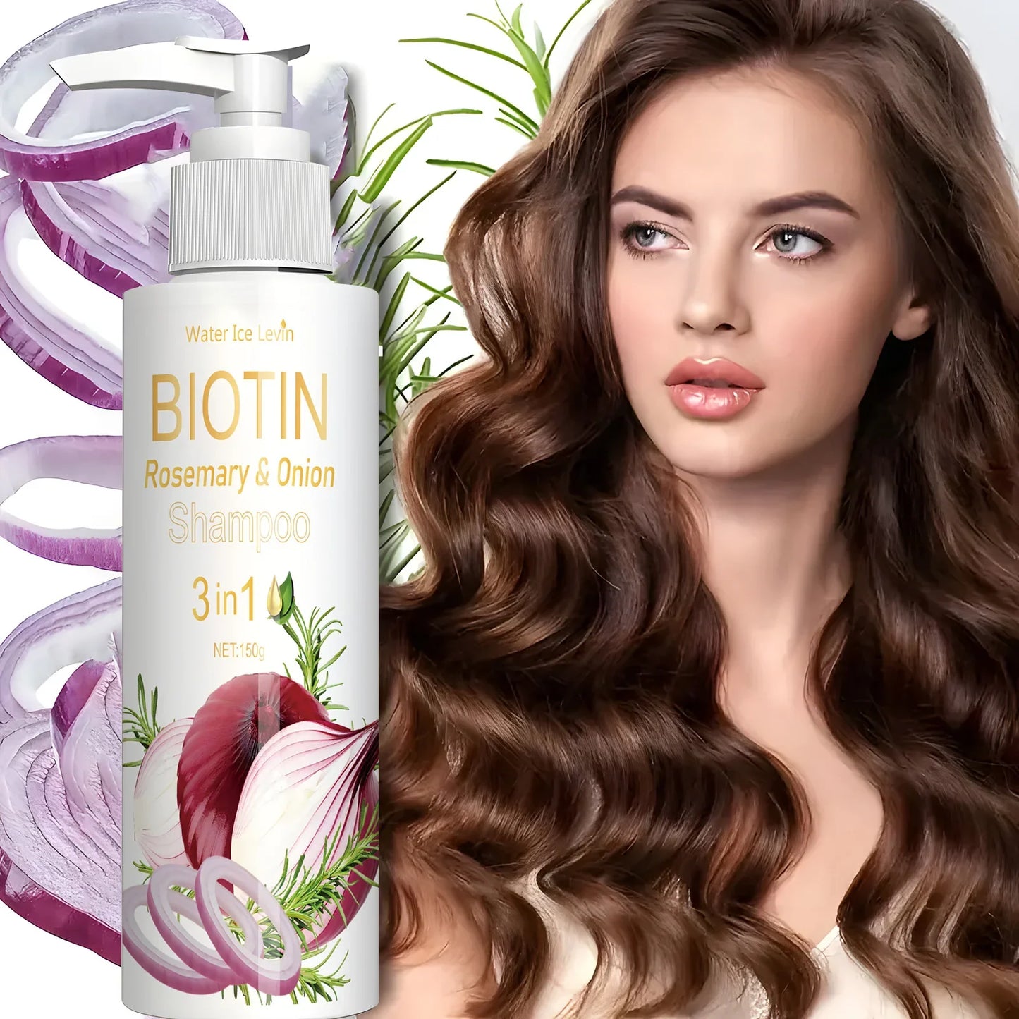 Biotin Rosemary Onion 3 in 1 Shampoo for Hair Care