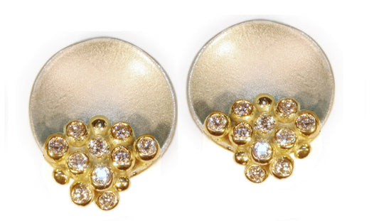 Bowl of Overflowing Diamonds-Earrings-18K gold-0
