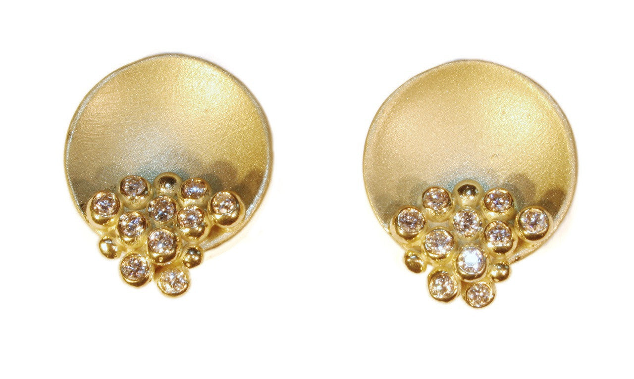 Bowl of Overflowing Diamonds-Earrings-18K gold-6