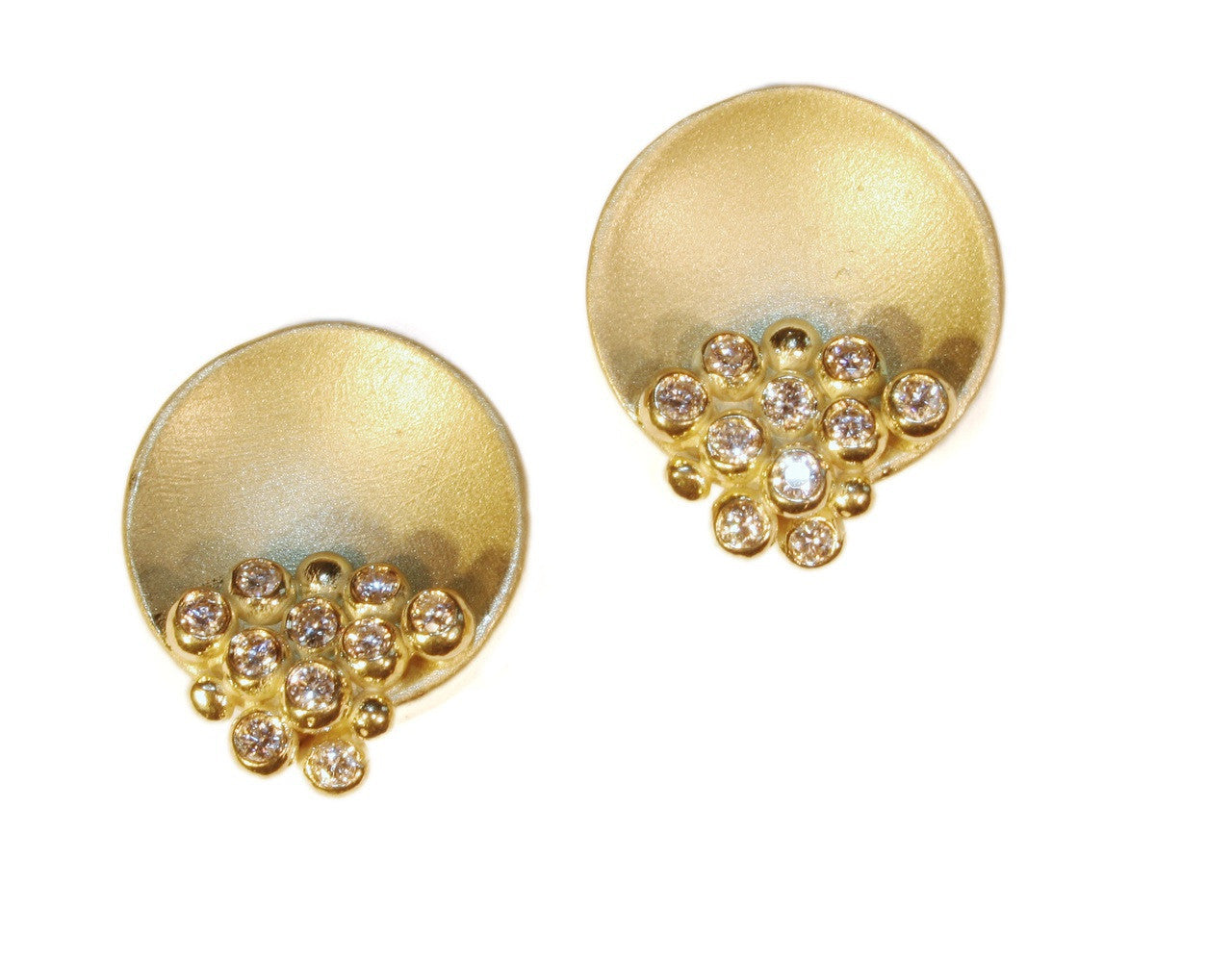 Bowl of Overflowing Diamonds-Earrings-18K and Sterling mix-0