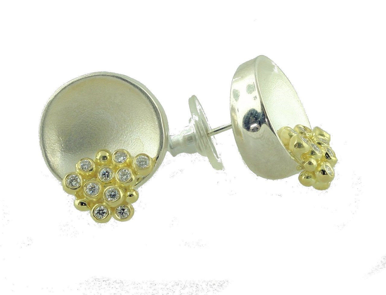 Bowl of Overflowing Diamonds-Earrings-18K and Sterling mix-6