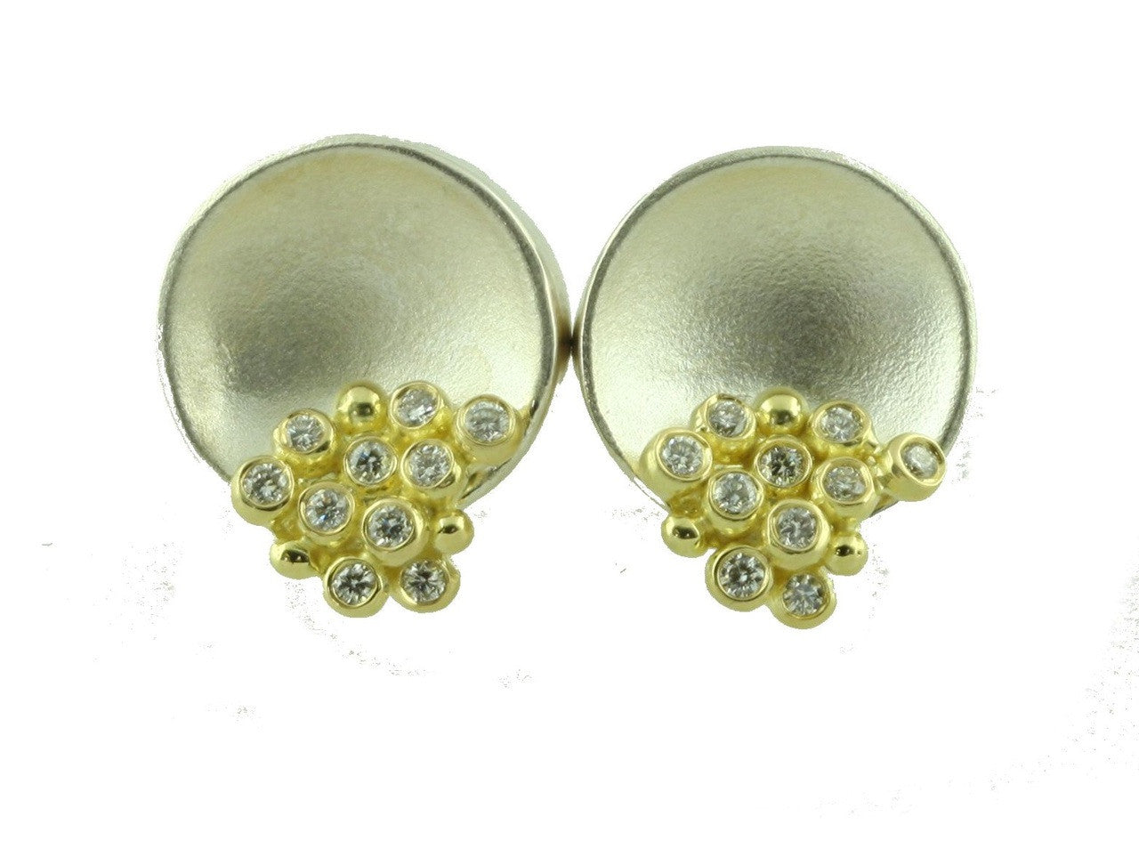 Bowl of Overflowing Diamonds-Earrings-18K and Sterling mix-7