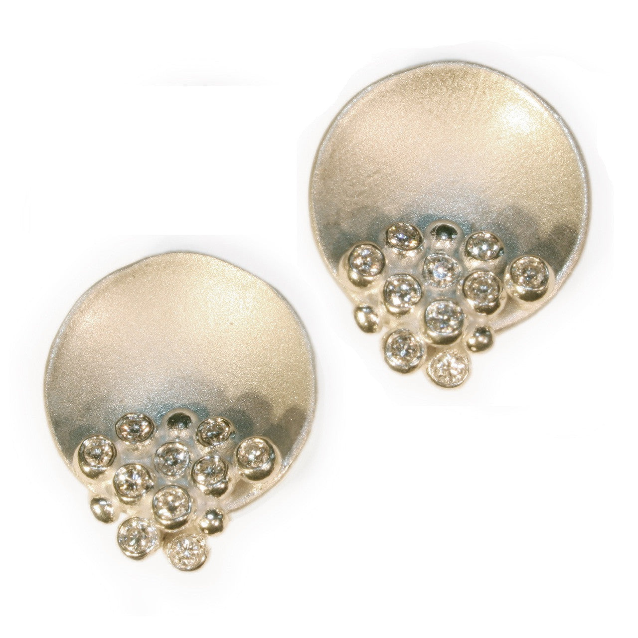 Bowl of Overflowing Diamonds-Earrings-18K and Sterling mix-1