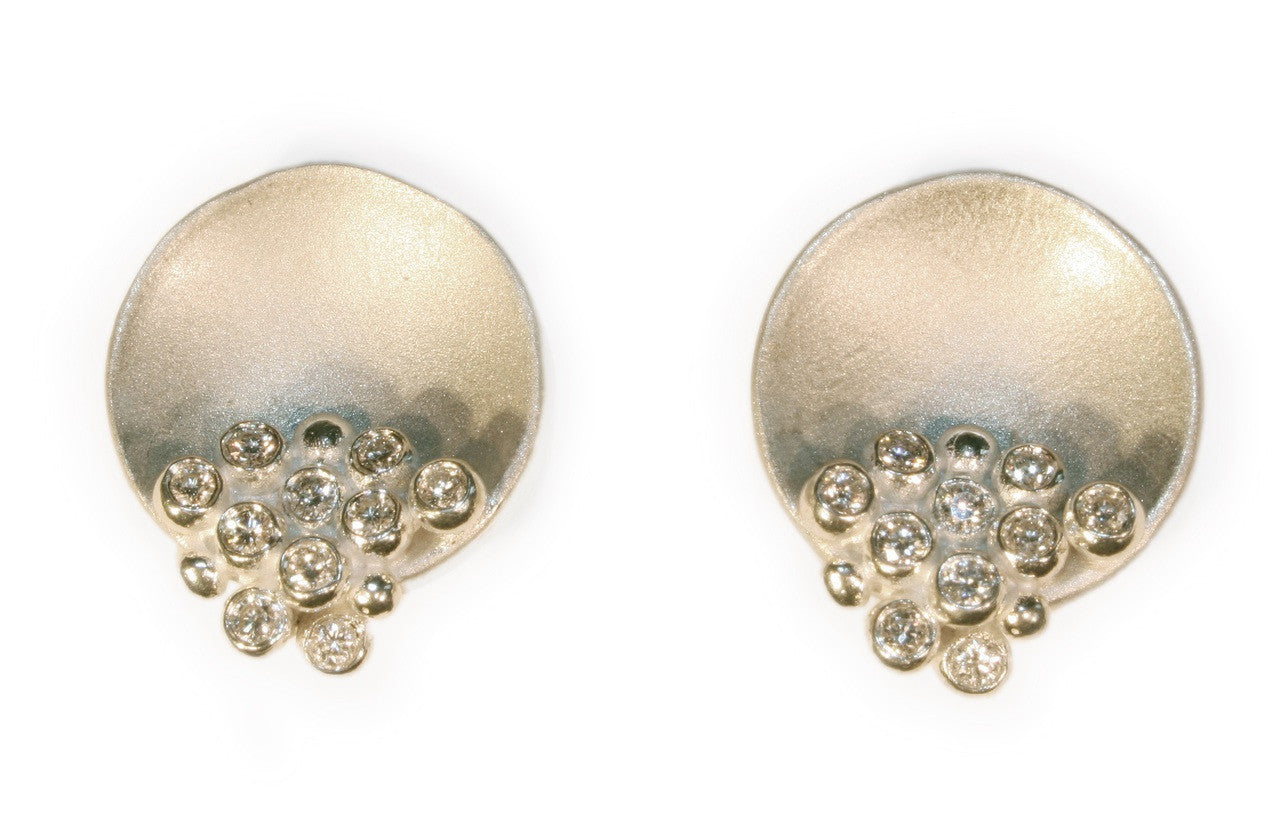 Bowl of Overflowing Diamonds-Earrings-18K gold-1