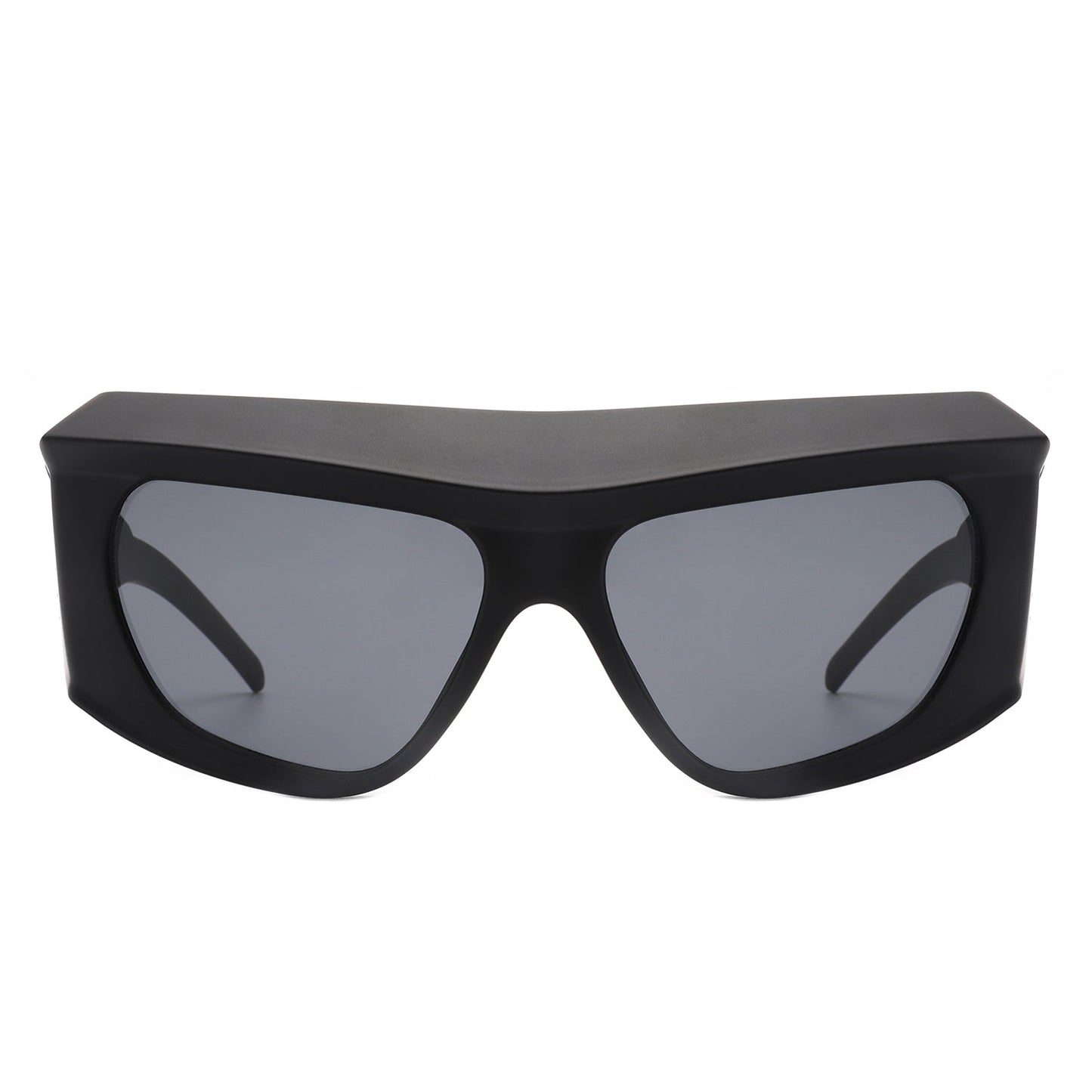 Thalia - Oversized Chunky Square Wrap Around Tinted Sunglasses-2
