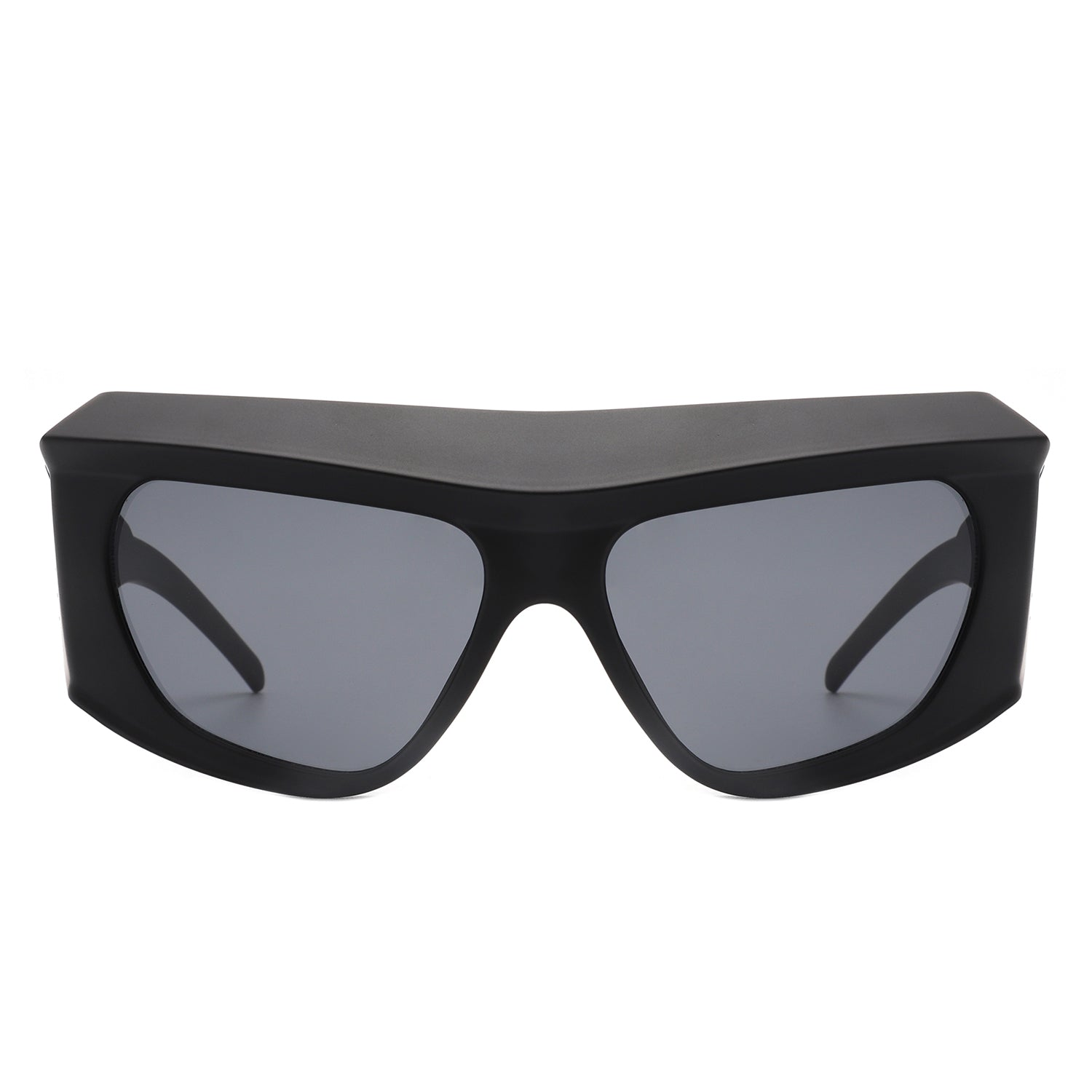 Thalia - Oversized Chunky Square Wrap Around Tinted Sunglasses-2