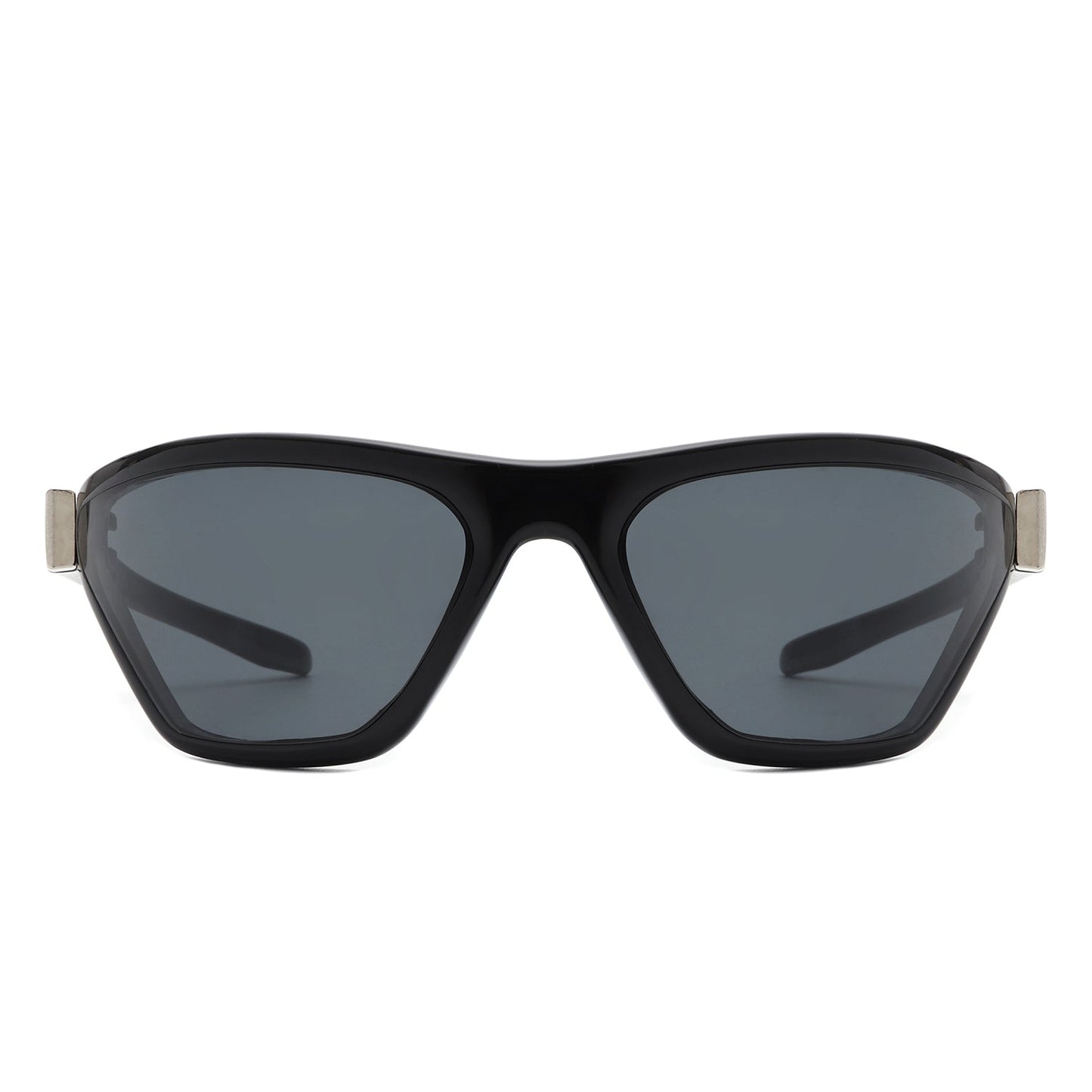 Luminize - Square Mirrored Wrap Around Sport Sunglasses