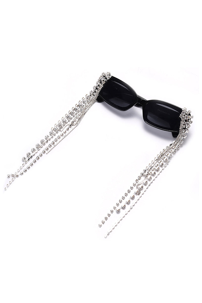 Thyria - Modern Luxury Rhinestone Chi Rectangle Women's Sunglasses-1