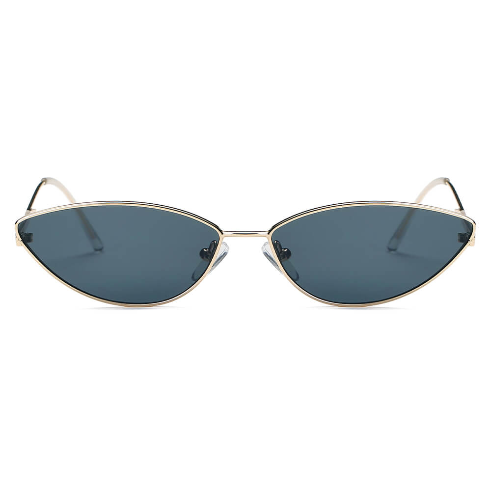 FLINT | Small True Retro Vintage Slim Metal Sunglasses