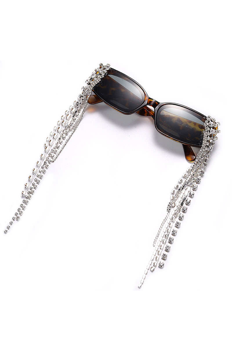 Thyria - Modern Luxury Rhinestone Chi Rectangle Women's Sunglasses-3