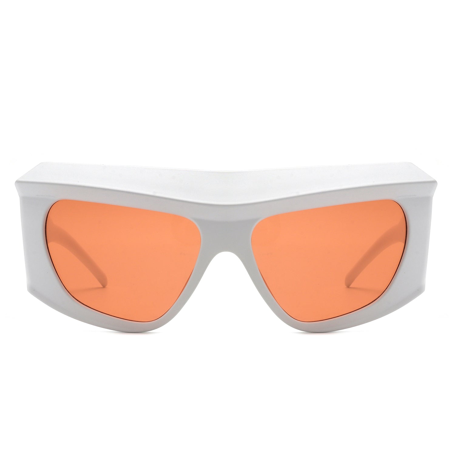 Thalia - Oversized Chunky Square Wrap Around Tinted Sunglasses-1