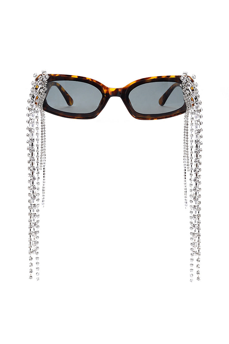 Thyria - Modern Luxury Rhinestone Chi Rectangle Women's Sunglasses-4
