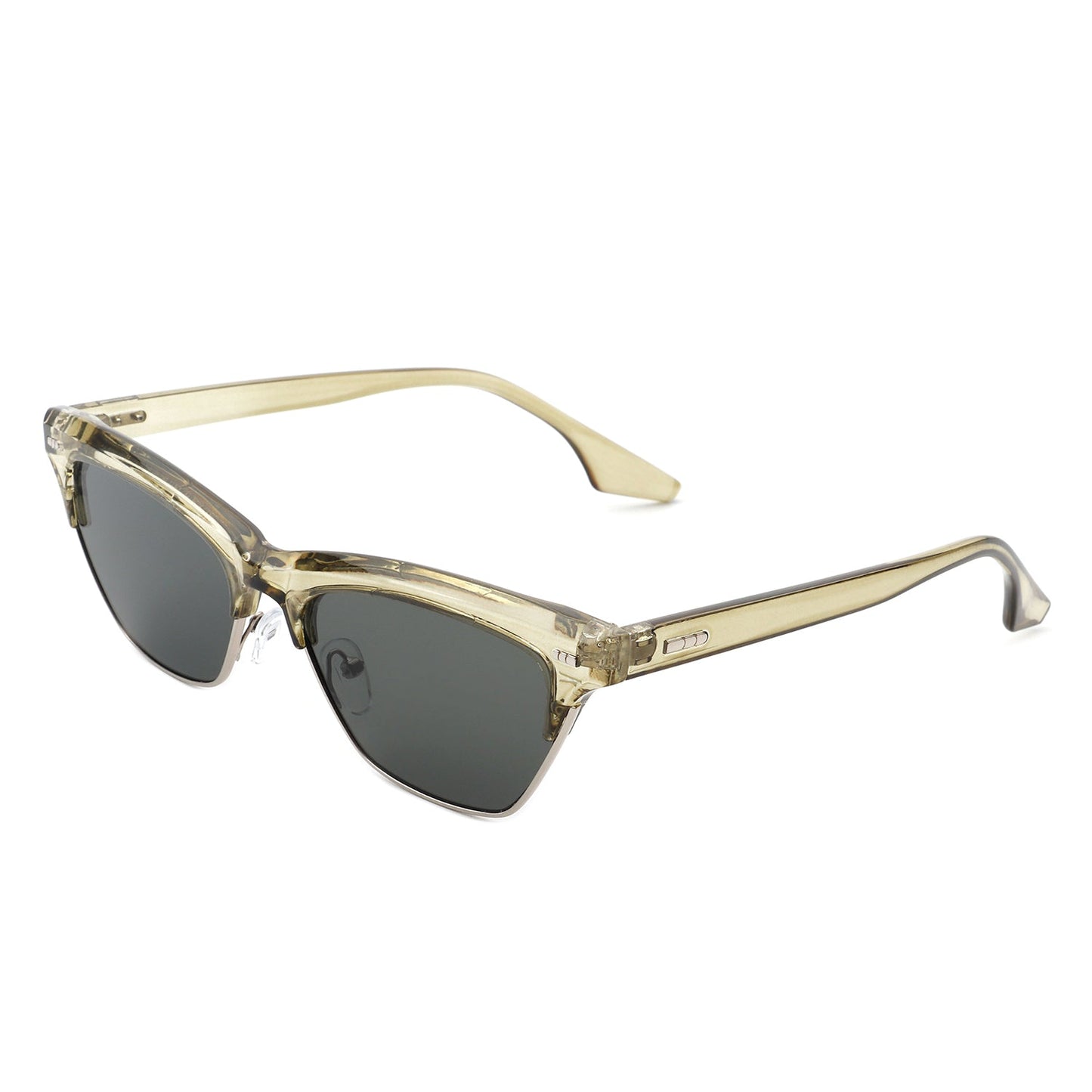 Mistique - Women Retro Half Frame Square Fashion Cat Eye Sunglasses-6