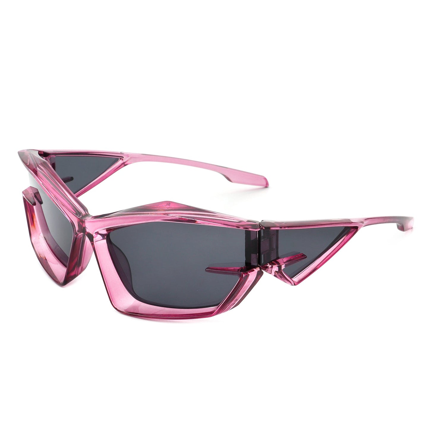 Pollich - Futuristic Rectangle Geometric Chunky Square Fashion Sunglasses-6