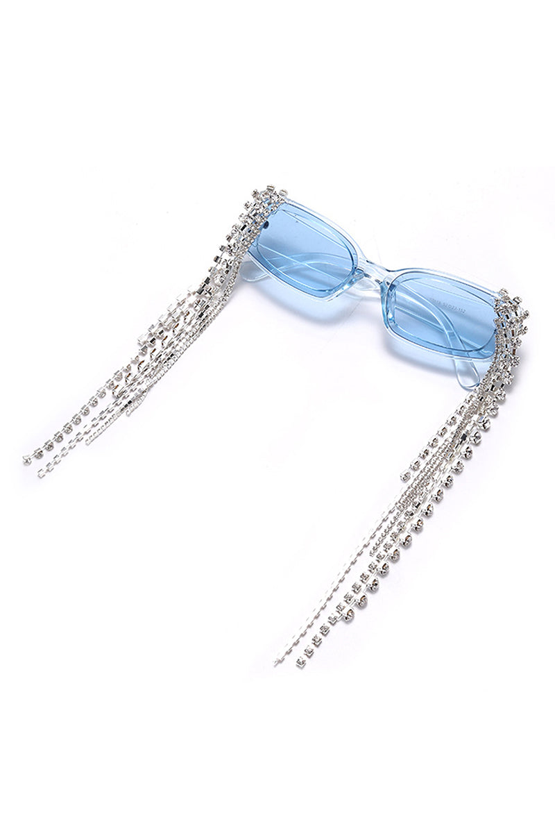 Thyria - Modern Luxury Rhinestone Chi Rectangle Women's Sunglasses-7