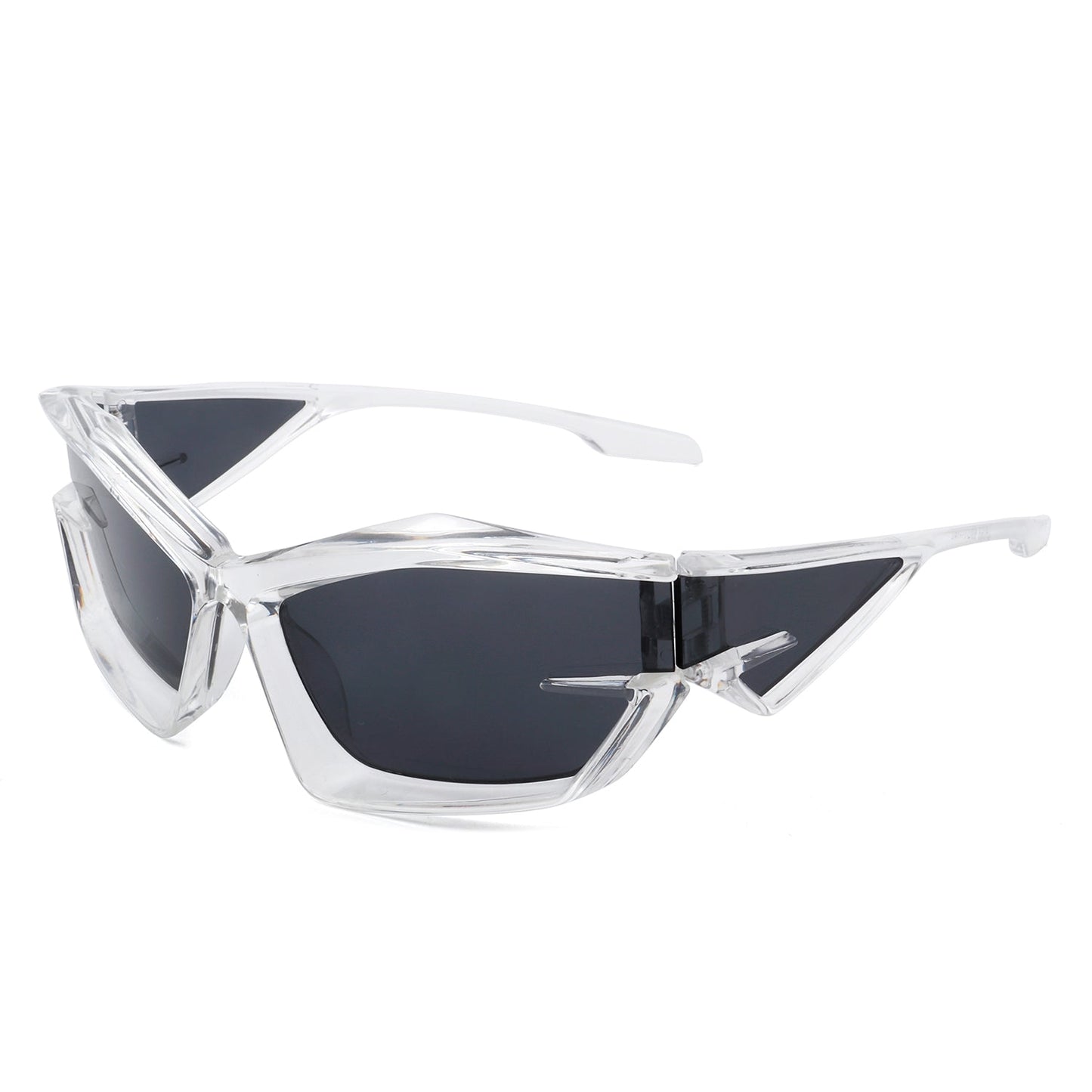 Pollich - Futuristic Rectangle Geometric Chunky Square Fashion Sunglasses-7