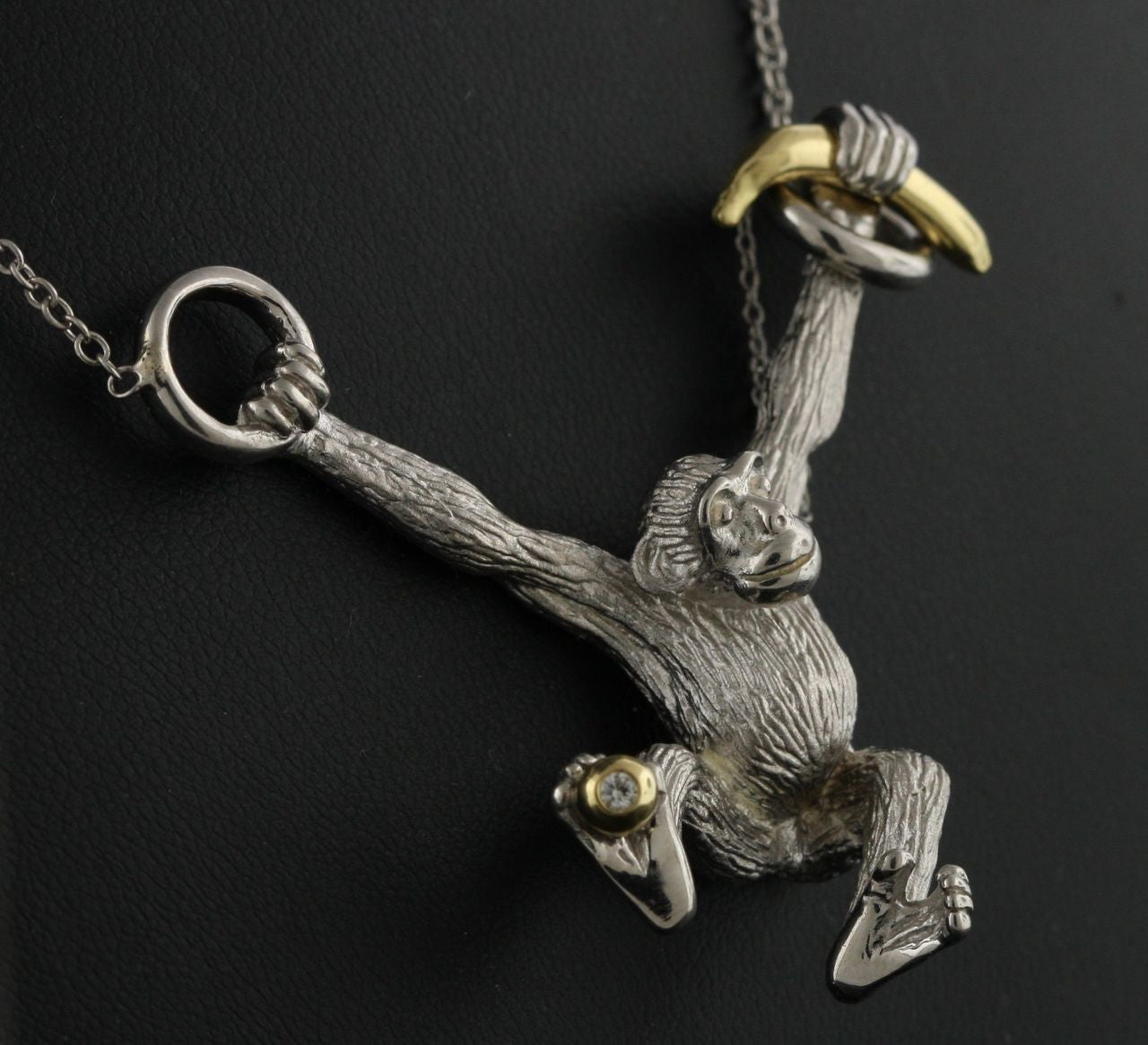 Drop the Banana- Banana stud earrings, Chimp Collection-14K gold-7