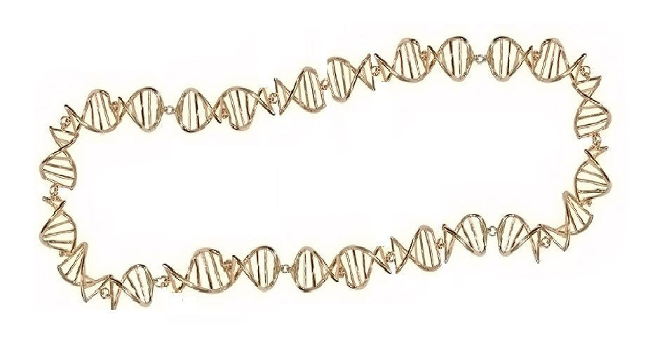 DNA Strand Necklace- DNA Linked chain- 14K