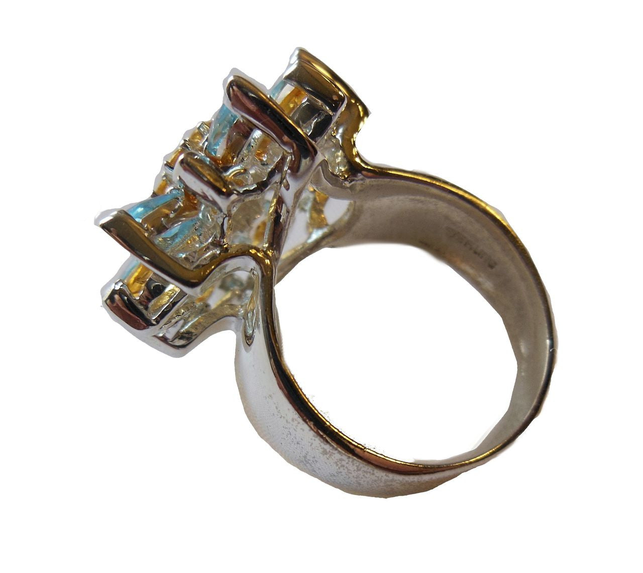 Colorful Daisy Ring-Sterling Silver & Semi-Precious Gemstones (any stone available)-6