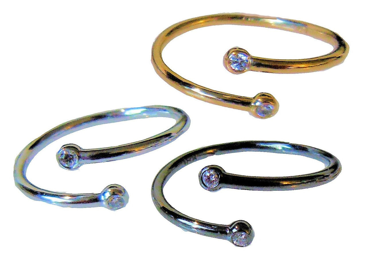 Dot & Line- 14K gold earrings with one diamond dot, and inspirational messages-11