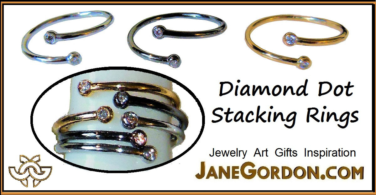 Dot Stacking Ring- Sterling Silver (without diamonds)-4