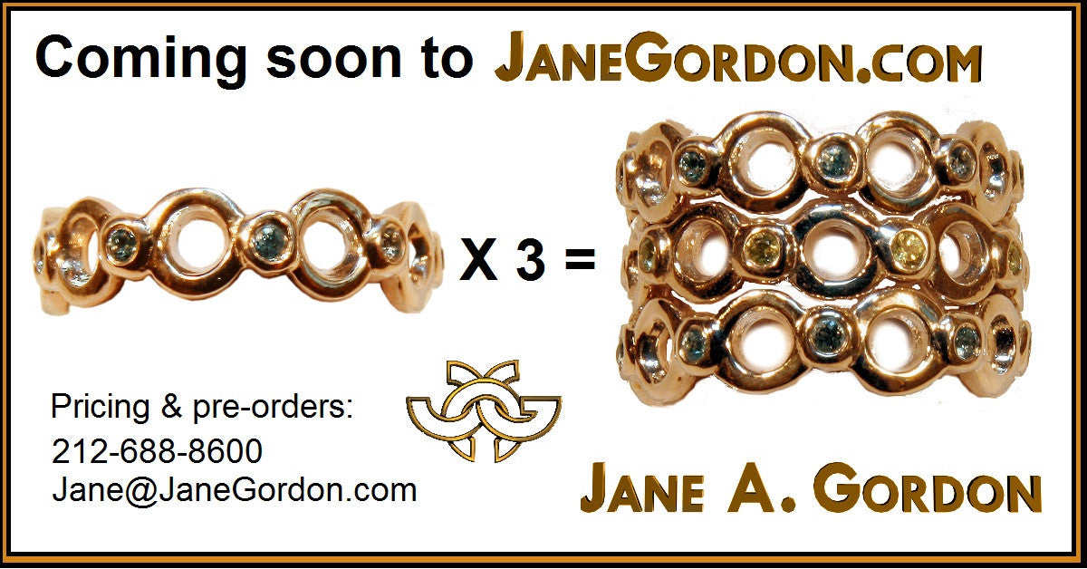 Circle Dot Stacking Ring - 14K  shown with semi precious-2