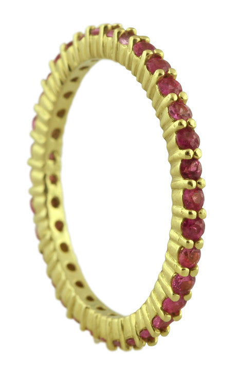 Stacking Rings-Eternity-Pink Sapphire-18K
