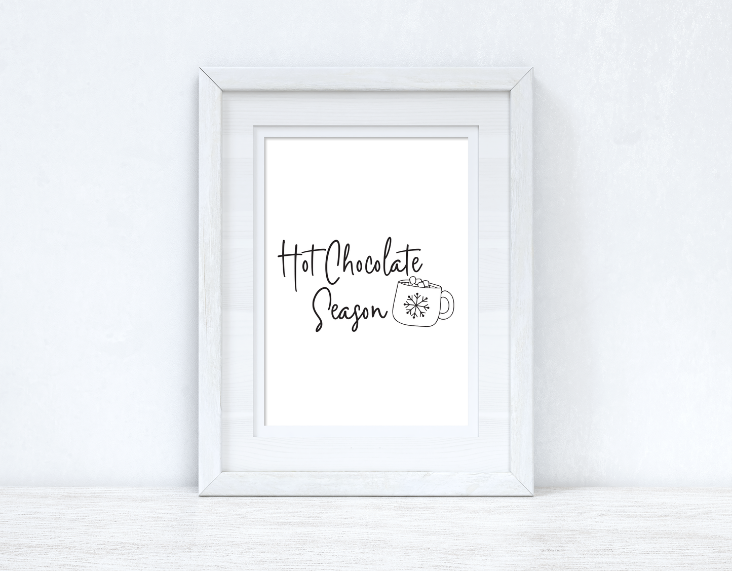 Hot Choc Season Autumn Seasonal Wall Home Decor Print