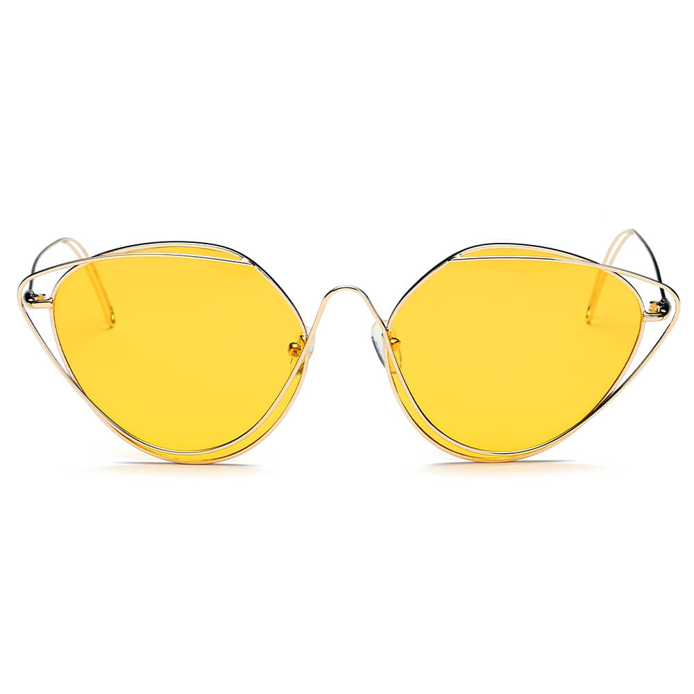 LISLE | Women Fashion Round Wire Art Eye Sunglasses
