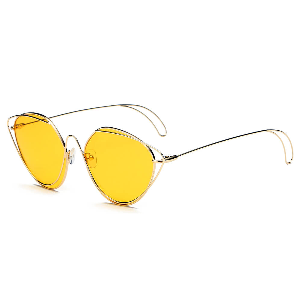 LISLE | Women Fashion Round Wire Art Eye Sunglasses