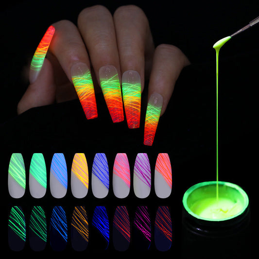 Manicure Luminous Nail Art Spider Nail Gel