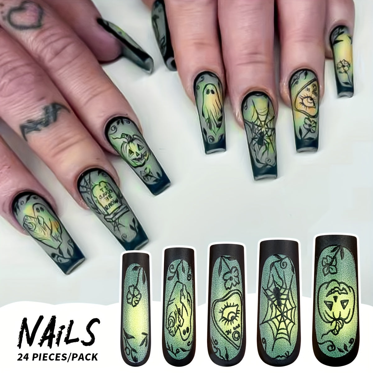 Matte Halloween Nail Tips