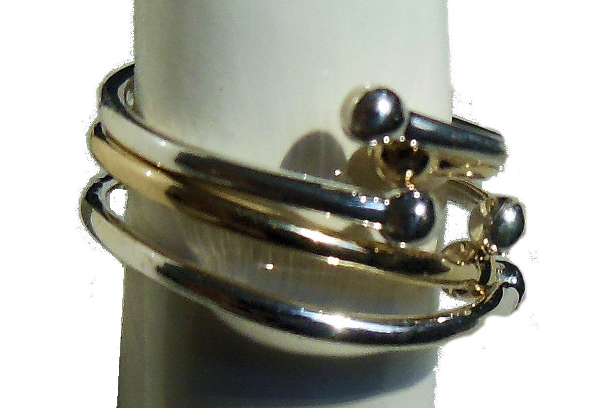 Dot Stacking Ring- Sterling Silver (without diamonds)-5