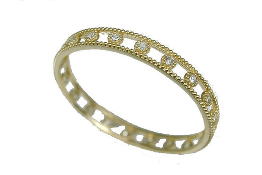 Capri- Gold & Sparkle-round bangle in sterling silver, 18K plate & CZ-0