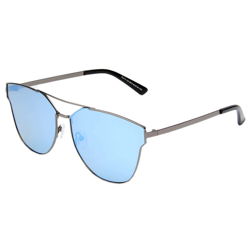 MULA | Women Polarized Horn Rim Round Eye Sunglasses