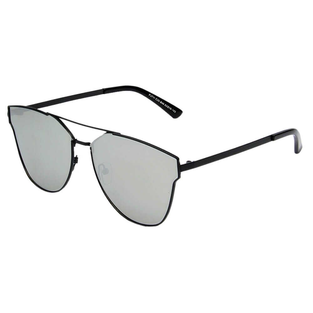 MULA | Women Polarized Horn Rim Round Eye Sunglasses