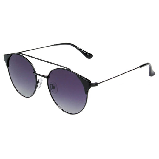Antequera | Women Round Polarized Brow-Bar Eye Fashion Sunglasses