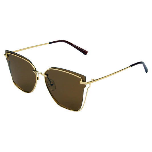 MURCIA | Women Fashion Block Eye Flat Lens Wire Art Polarized Sunglasses