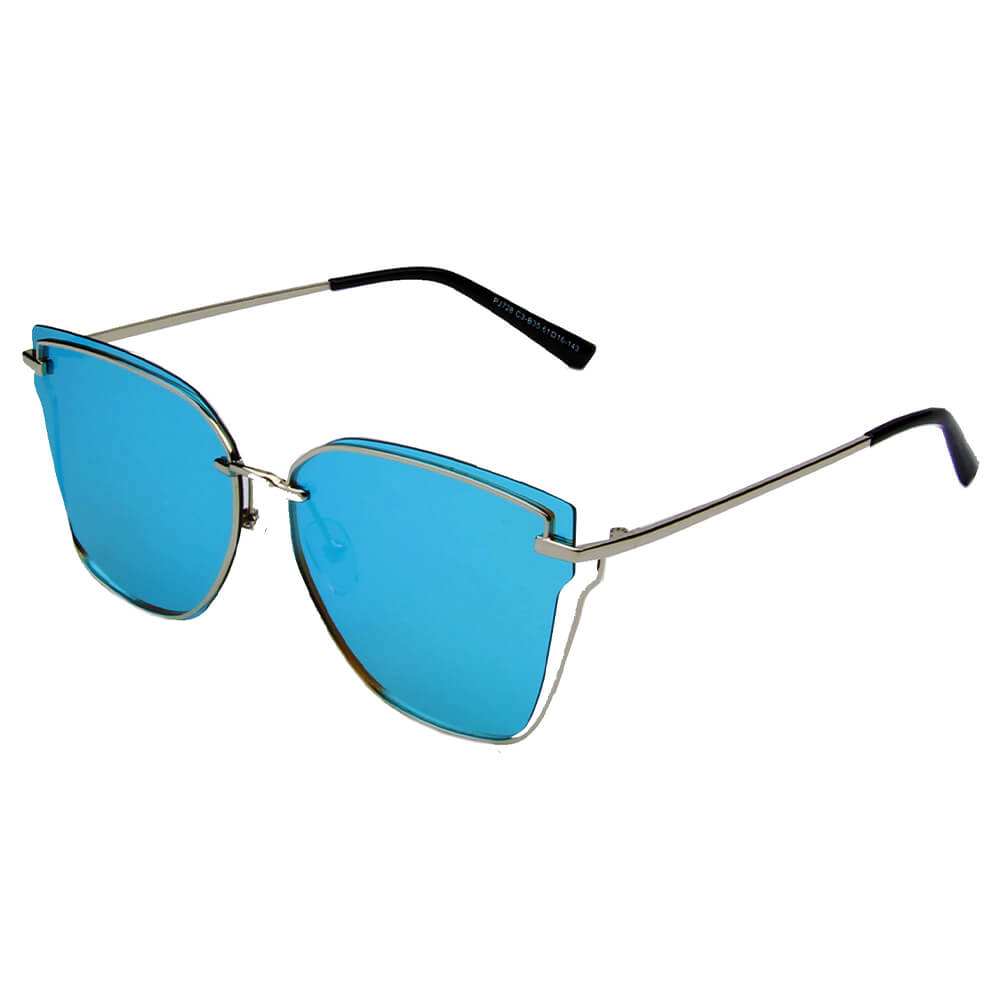 MURCIA | Women Fashion Block Eye Flat Lens Wire Art Polarized Sunglasses