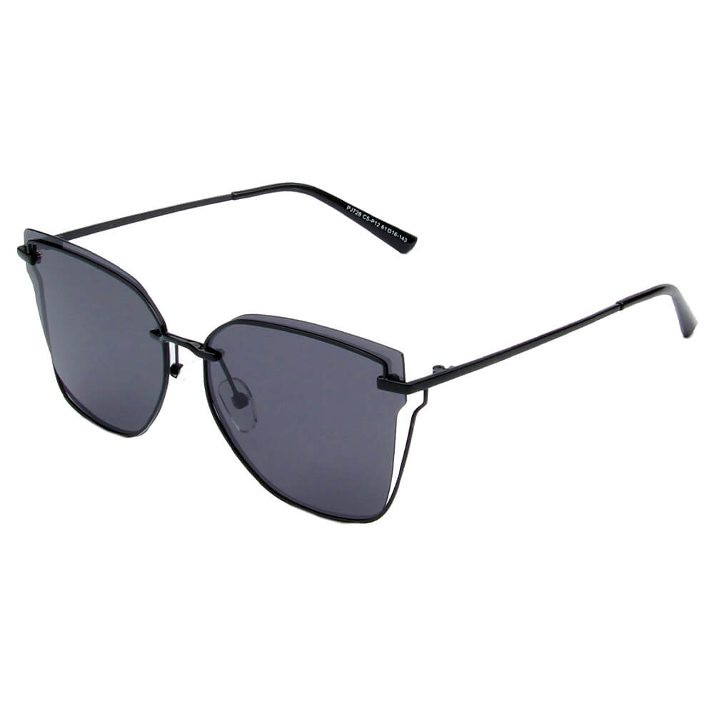 MURCIA | Women Fashion Block Eye Flat Lens Wire Art Polarized Sunglasses