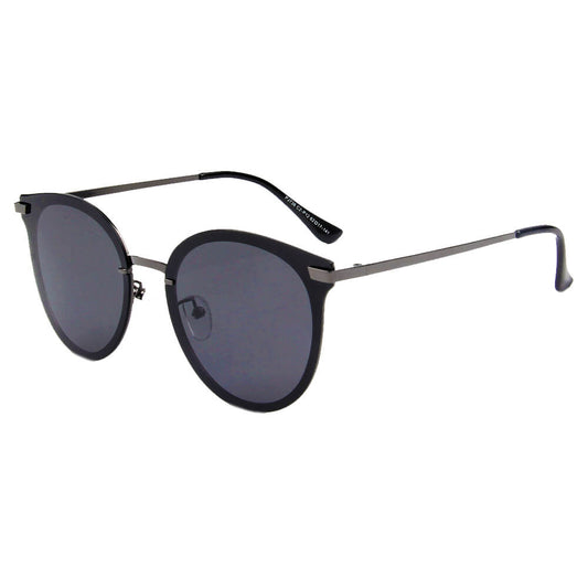 HORNACHUELOS | Women Round Flat Eye Polarized Lens Sunglasses
