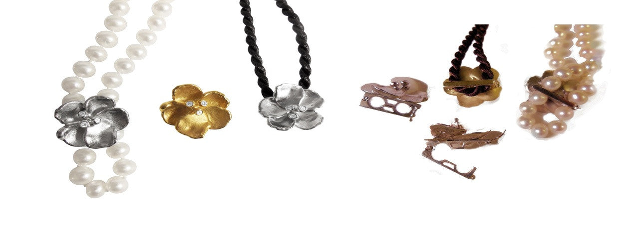 Metal Petals- Pansy Pearl Enhancer-18K Gold & Diamonds-4