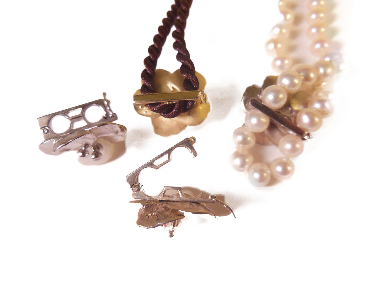 Metal Petals- Pansy Pearl Enhancer-18K Gold & Diamonds-10